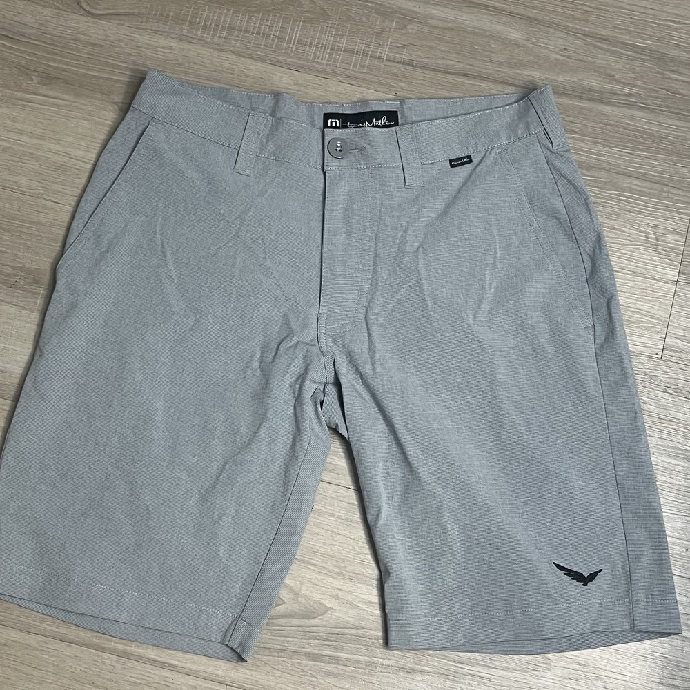 Travis Matthew Beck Golf Shorts Men's Sz 30 Stretch Waist Comfort Grey 9" Inseam